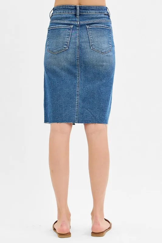 RISEN High Rise Front Slit Pencil Skirts - Image 3