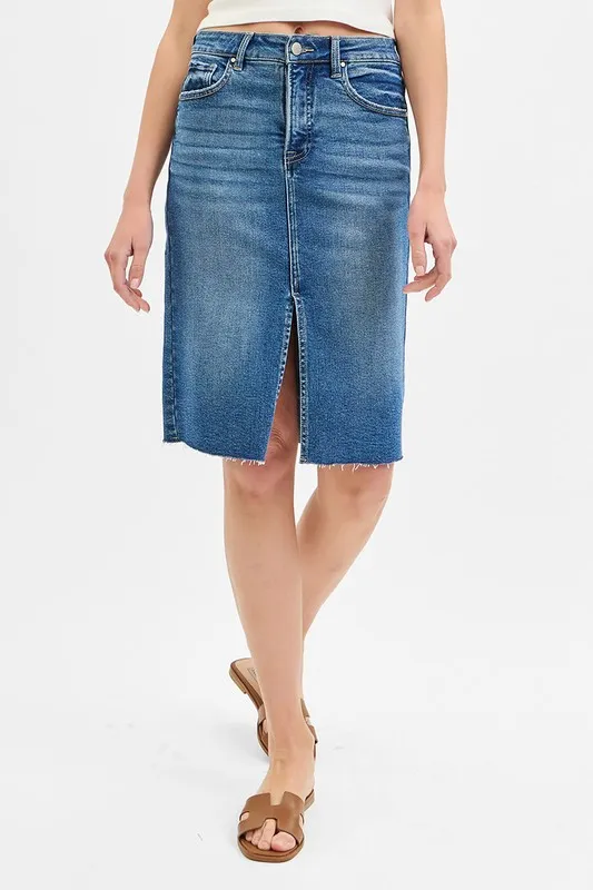 RISEN High Rise Front Slit Pencil Skirts - Image 4