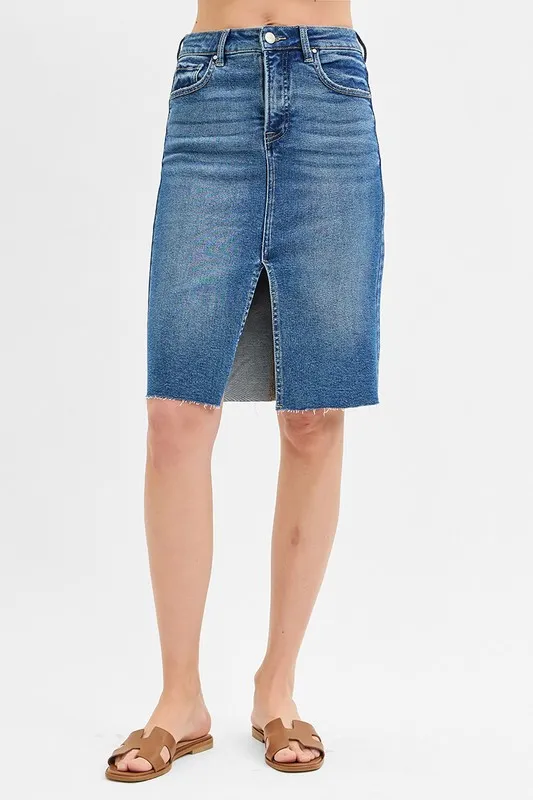 RISEN High Rise Front Slit Pencil Skirts - Image 5