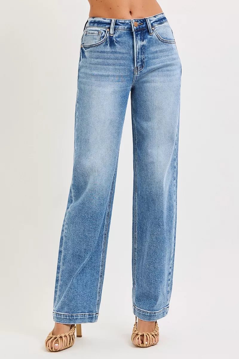 RISEN High Rise Wide Baggy Jeans - Image 2