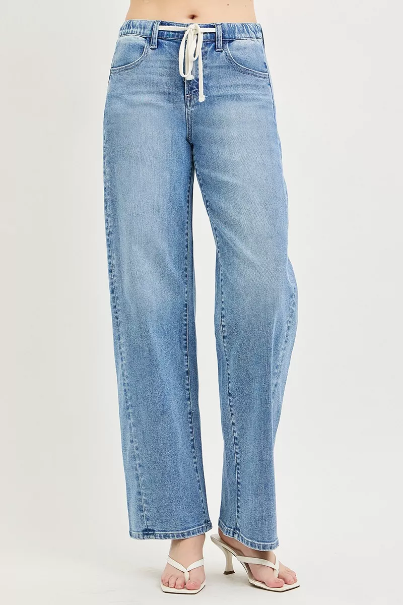 RISEN Relaxed Fit Drawstring Waist Jeans - Image 2