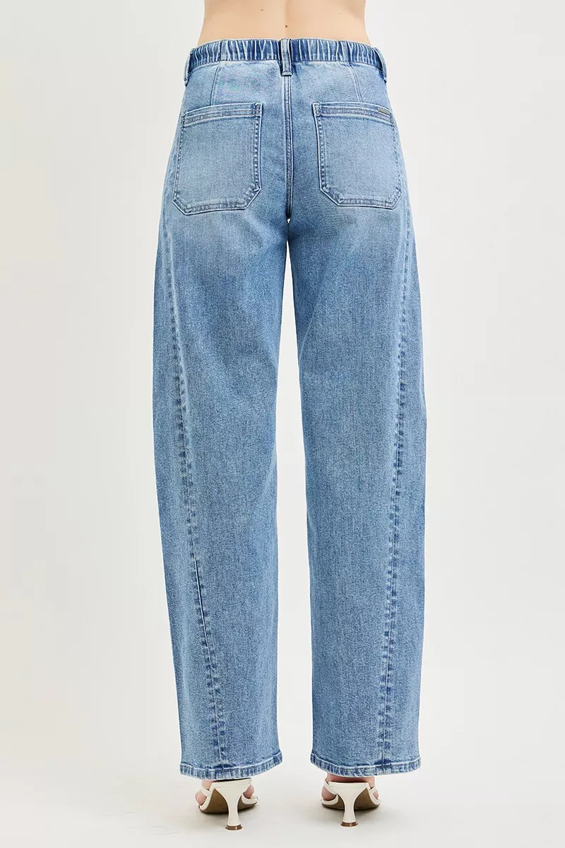 RISEN Relaxed Fit Drawstring Waist Jeans - Image 5
