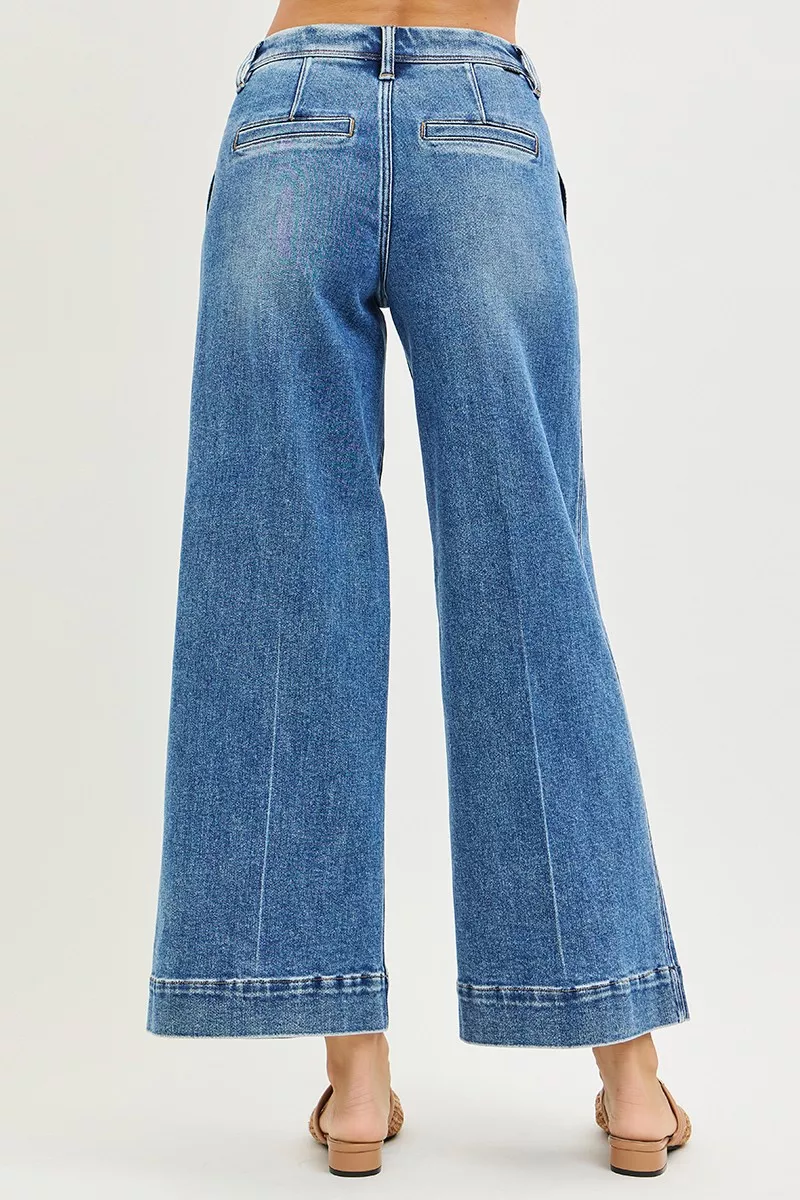 RISEN Slouchy Ankle Wide Jeans - Image 5