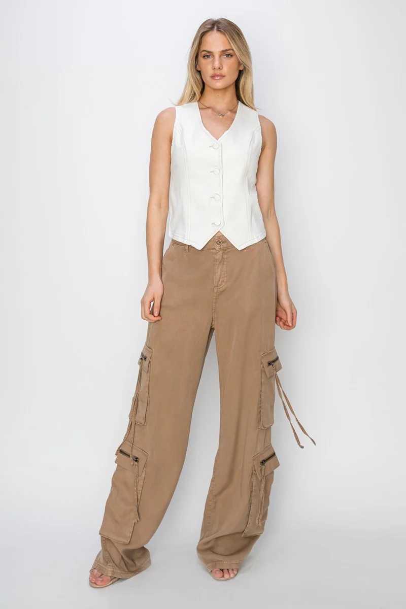 RISEN V Neck Button Down Vest - Image 6