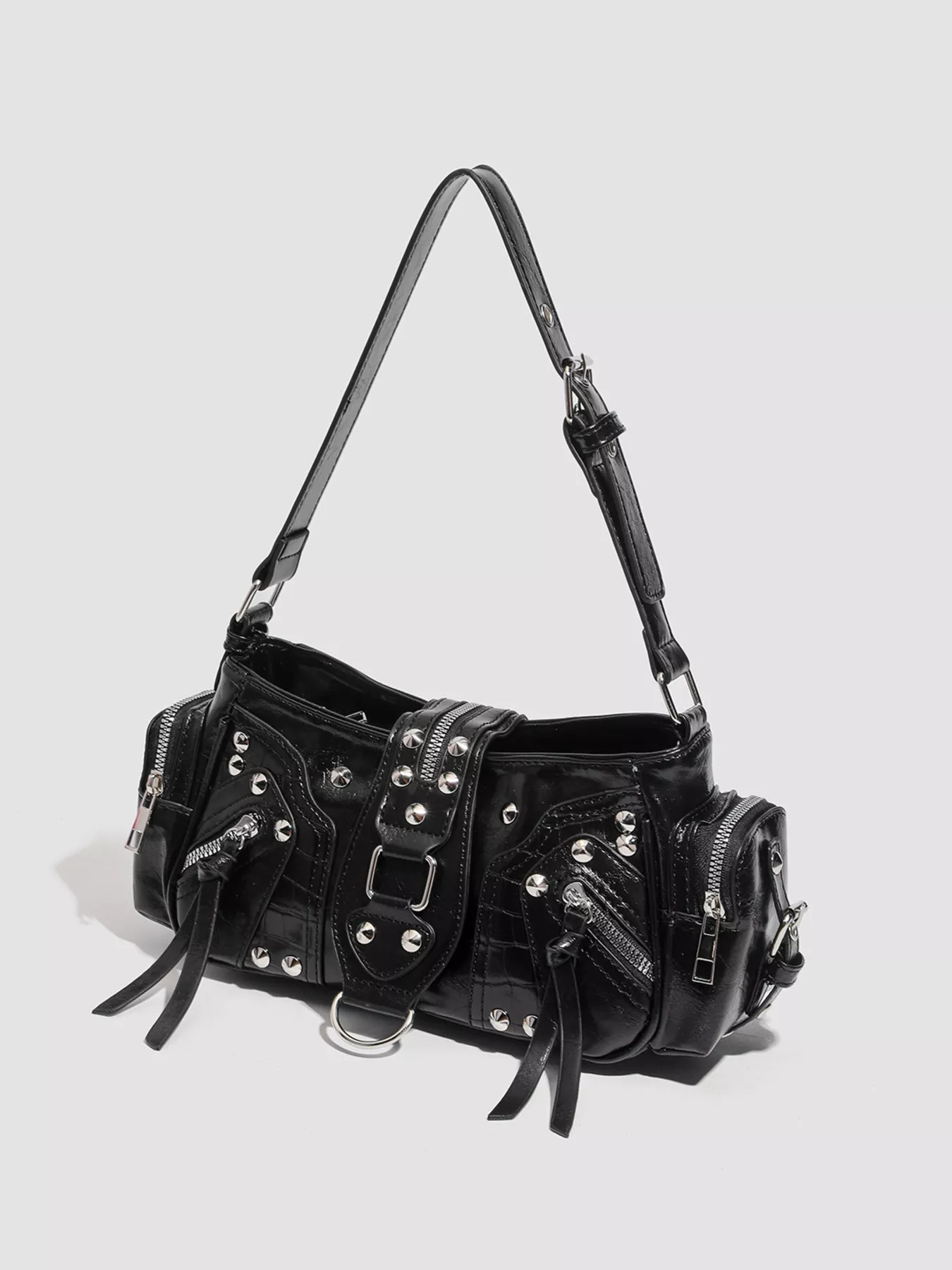 Rivet Embellished Shoulder Bag - Image 2