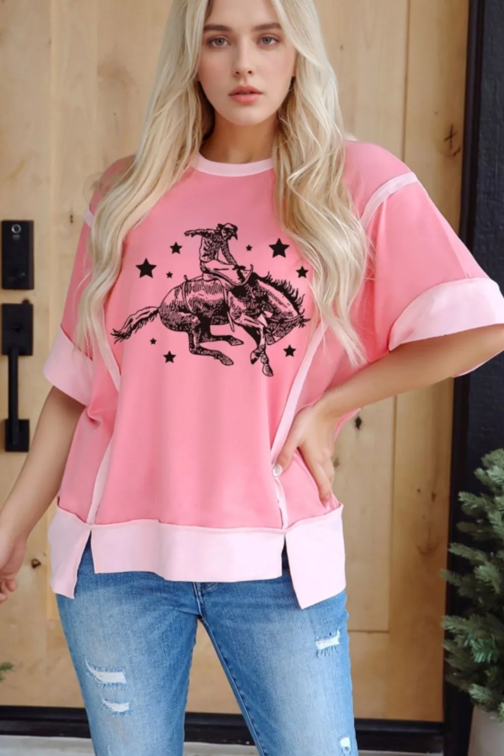 Rodeo Graphic Casual Loose Fit T-Shirt - Image 2