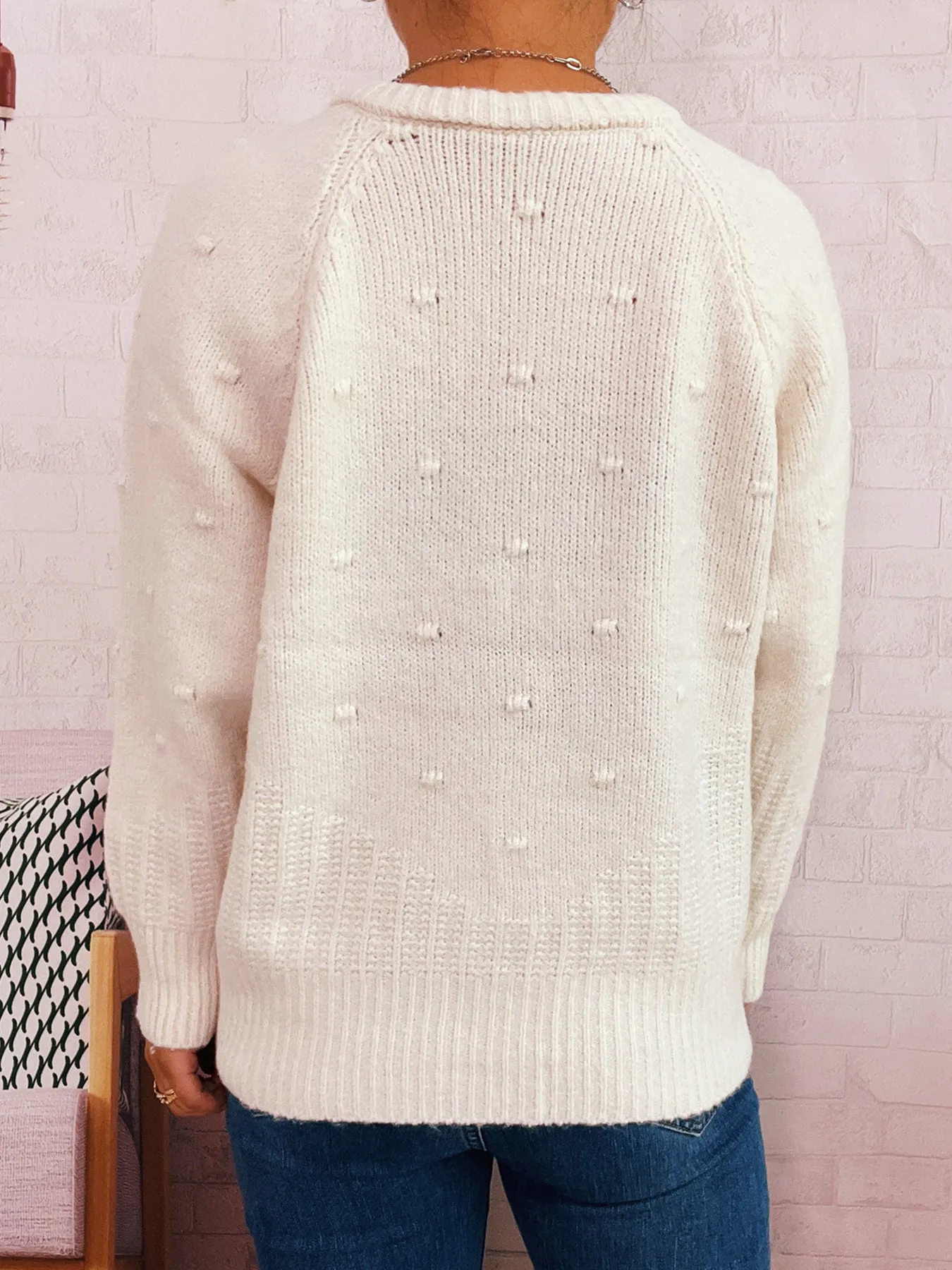 Rose Embroidered Button-Up Cardigan - Image 5