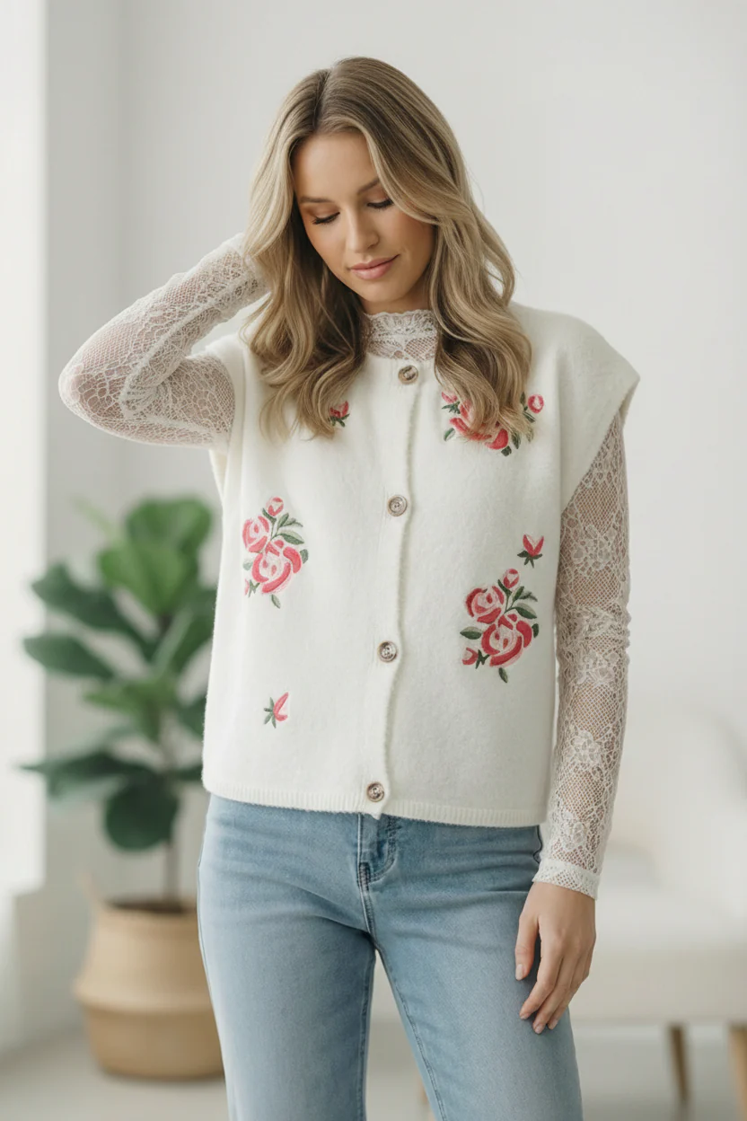 Rose Garden Knit Vest - Image 4