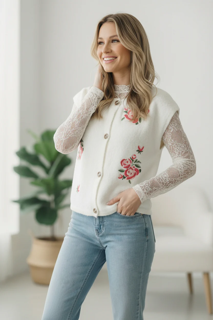 Rose Garden Knit Vest - Image 5