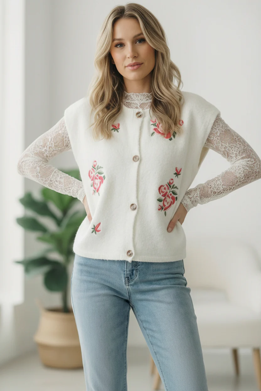 Rose Garden Knit Vest - Image 6