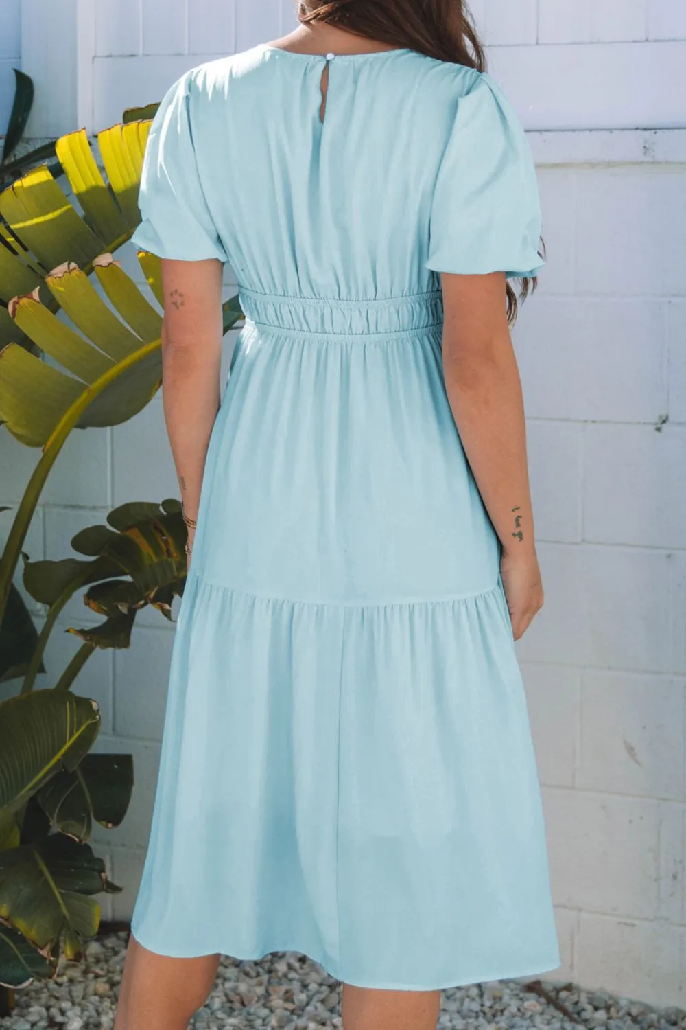 Round Neck Half Sleeve Dress - Image 2