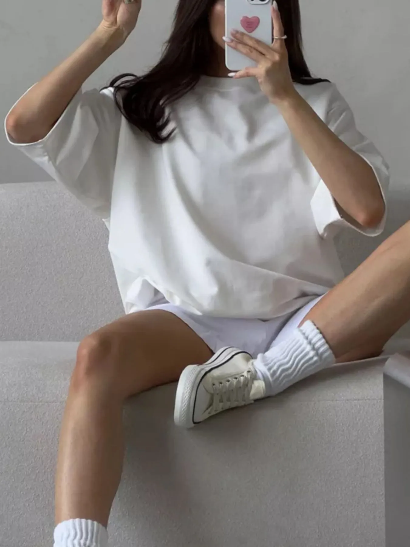 Round Neck Half Sleeve Oversized T-Shirt - Image 13