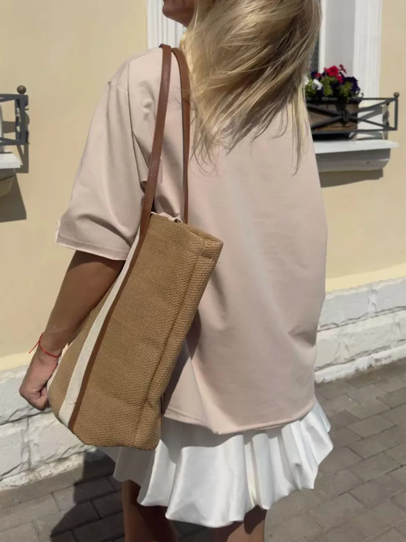 Round Neck Half Sleeve Oversized T-Shirt - Image 2