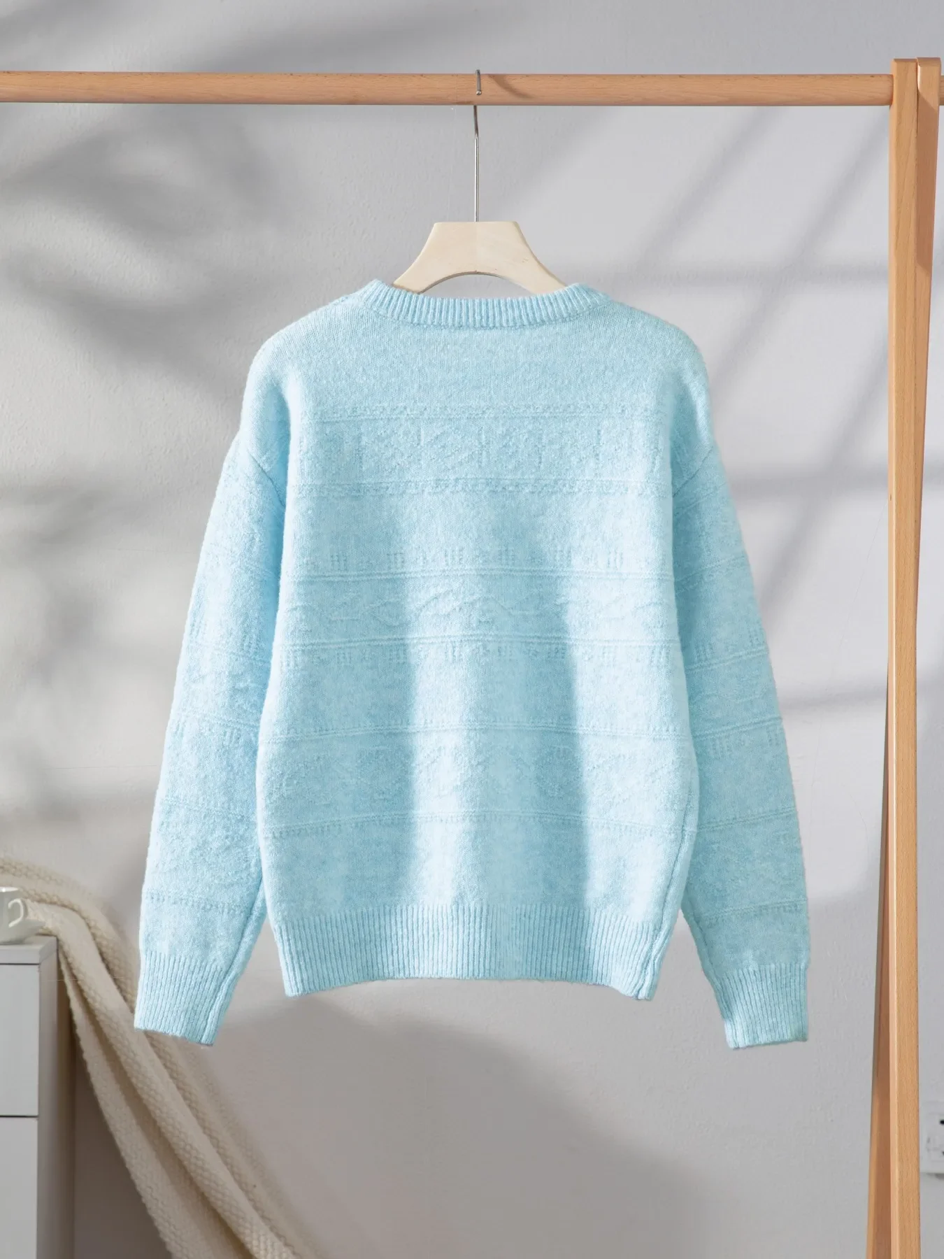 Round Neck Long Sleeve Sweater - Image 5