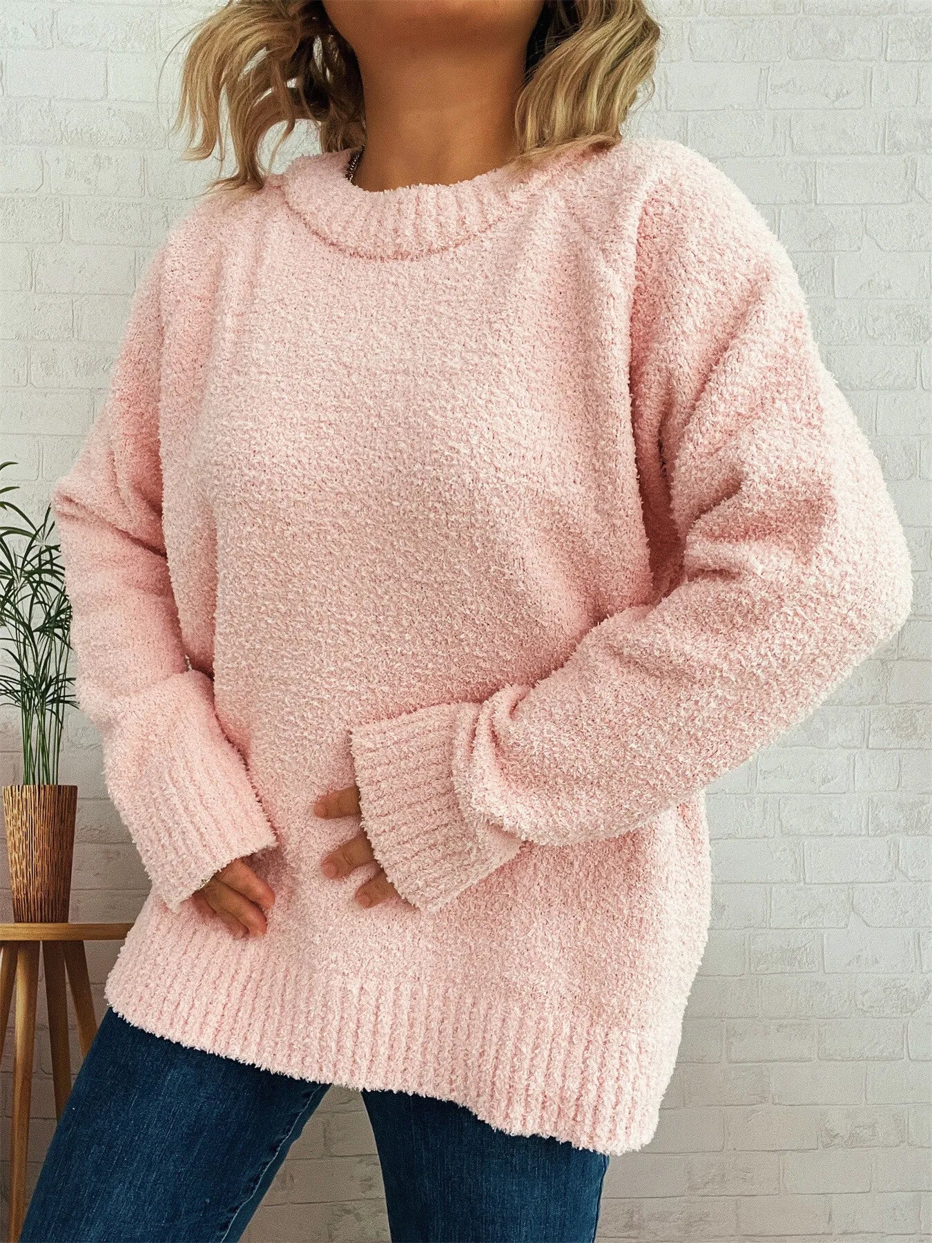 Round Neck Raglan Sleeve Sweater - Image 20
