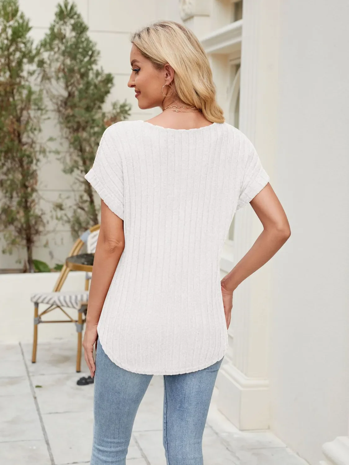 Round Neck Short Sleeve T-Shirt - Image 7