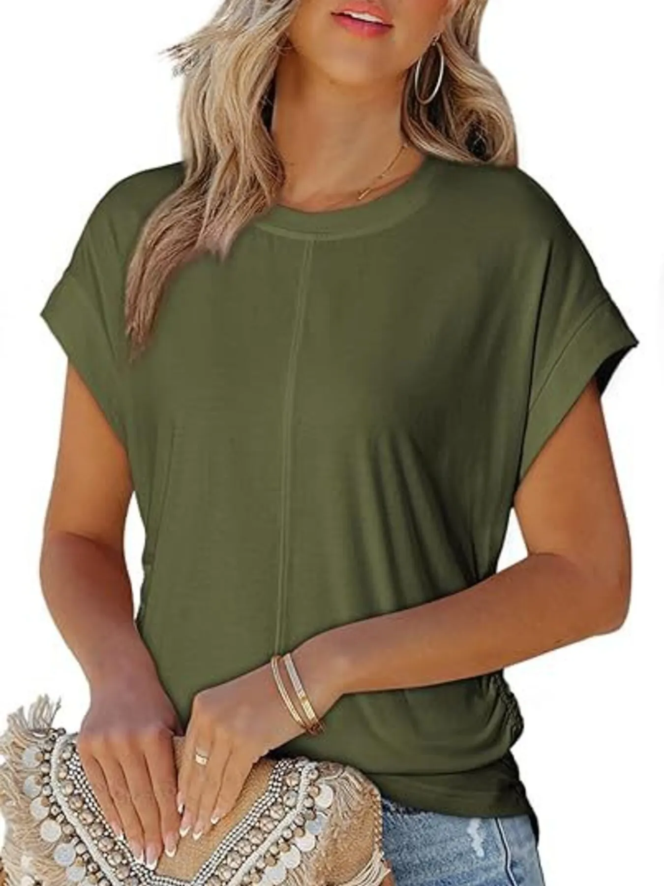 Round Neck Short Sleeve T-Shirt - Image 3