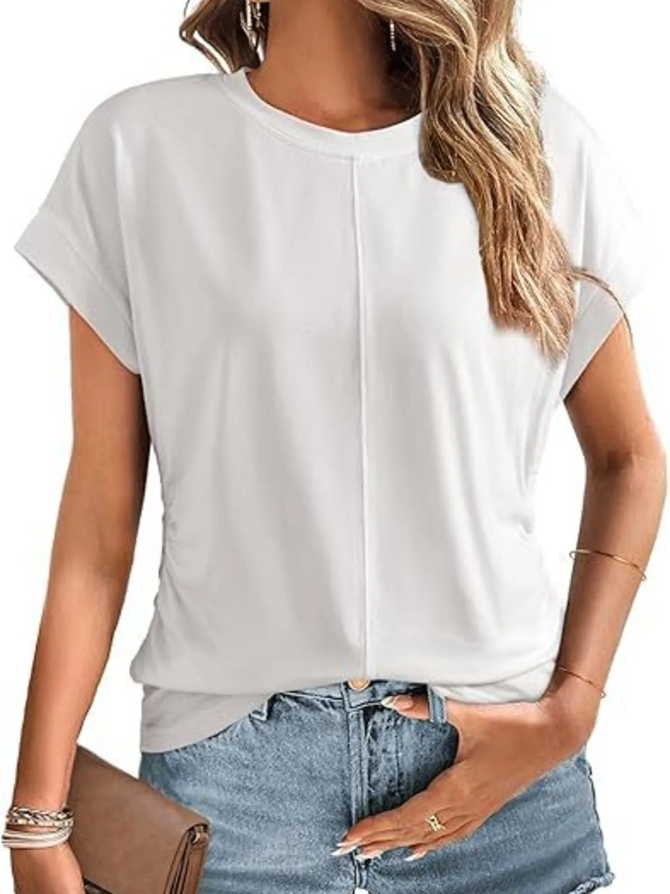 Round Neck Short Sleeve T-Shirt - Image 6