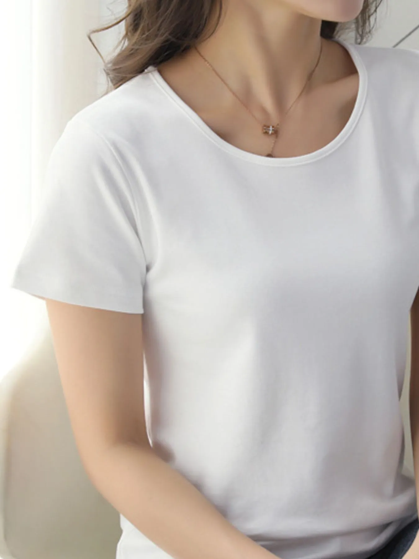 Round Neck Short Sleeve T-Shirt - Image 24
