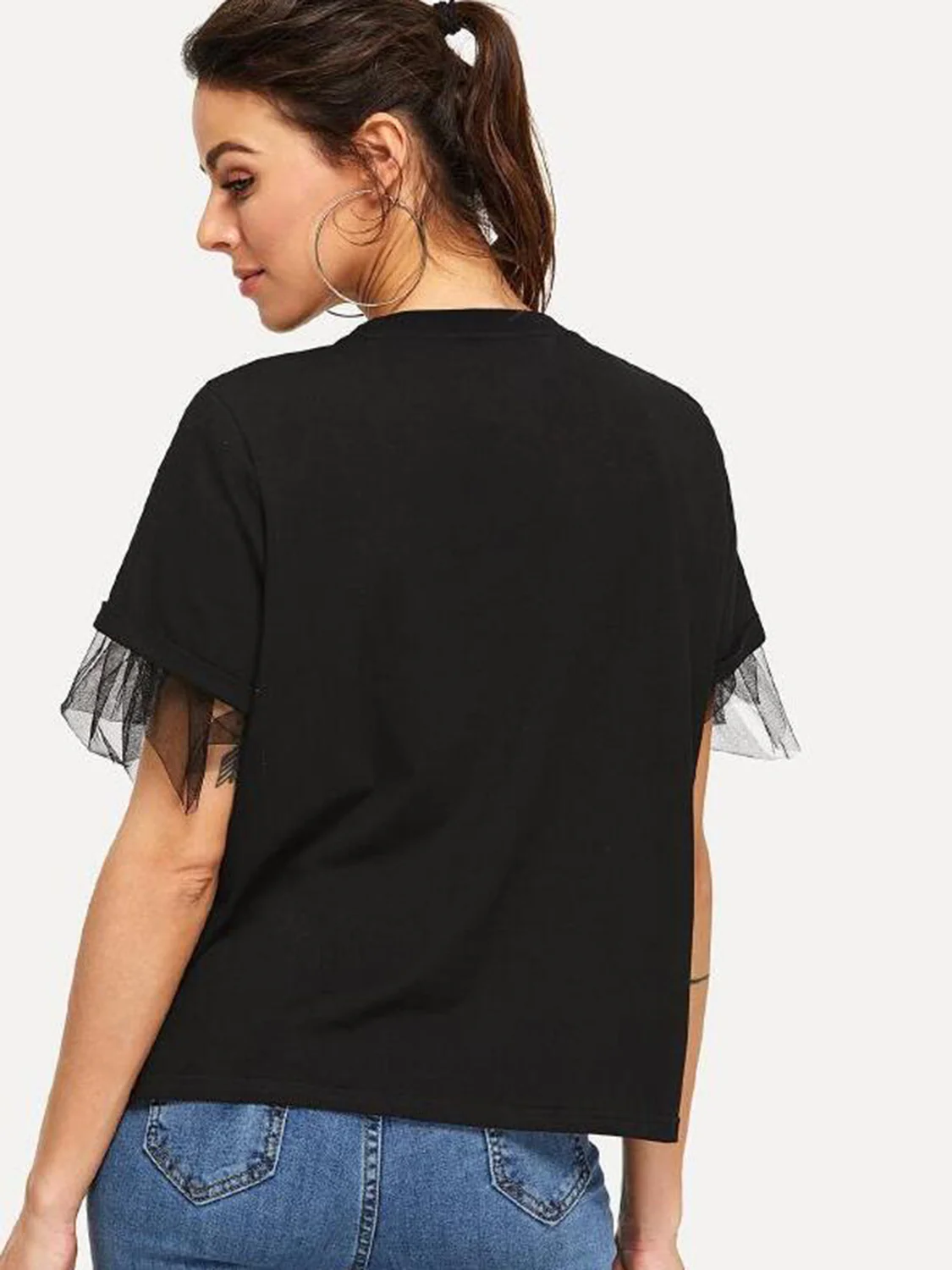 Round Neck Short Sleeve Top - Image 2
