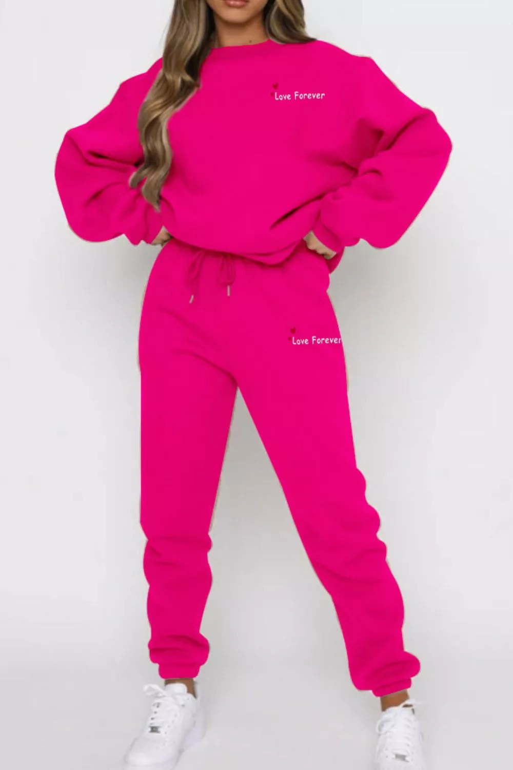 Round Neck Sweatshirt and Joggers Set - Image 28