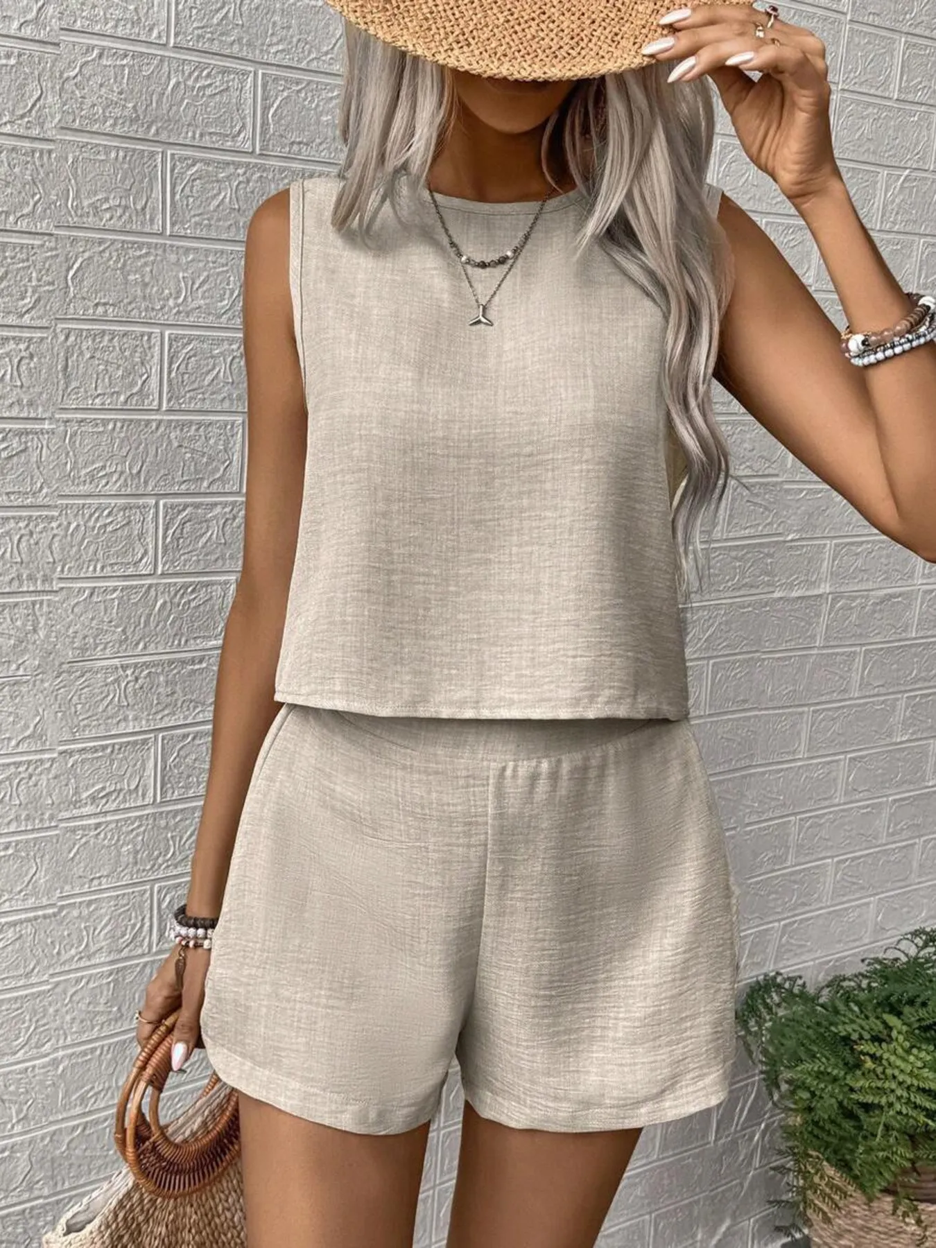 Round Neck Tank and Shorts Set - Image 6