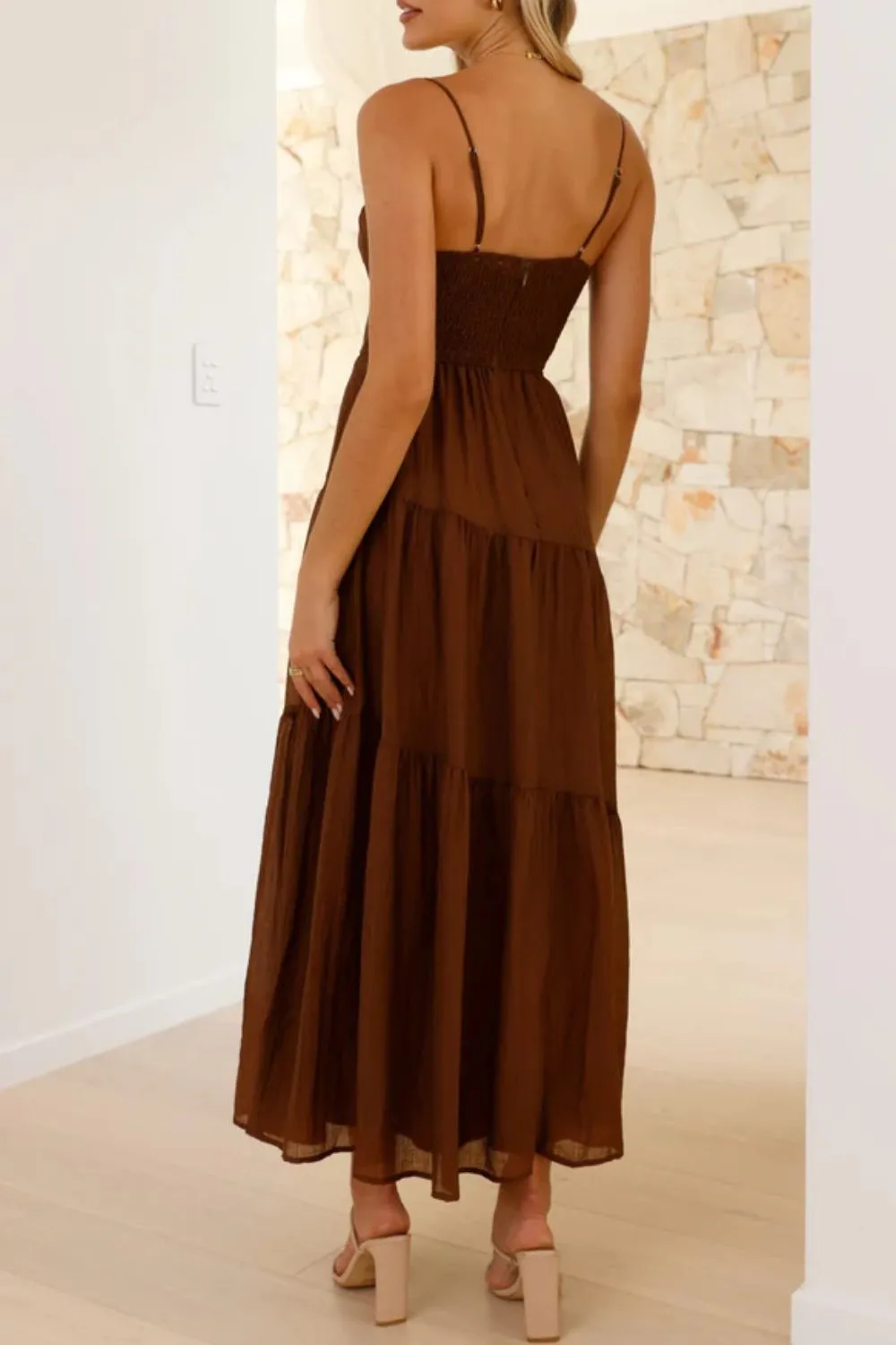 Ruched Smocked Back Cami Dress - Image 25