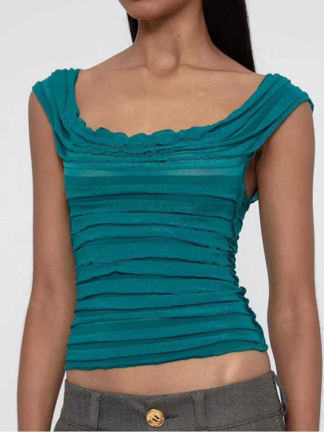 Ruched Solid Tank - Image 11