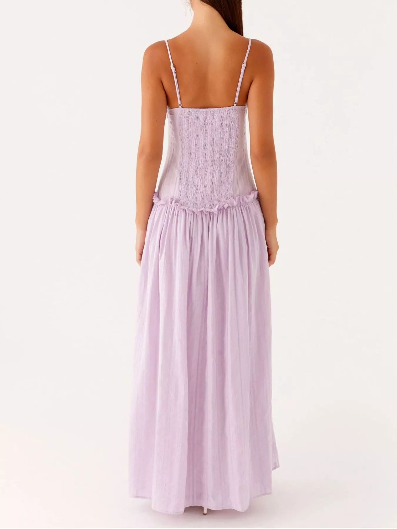 Ruched Spaghetti Strap Maxi Dress - Image 12