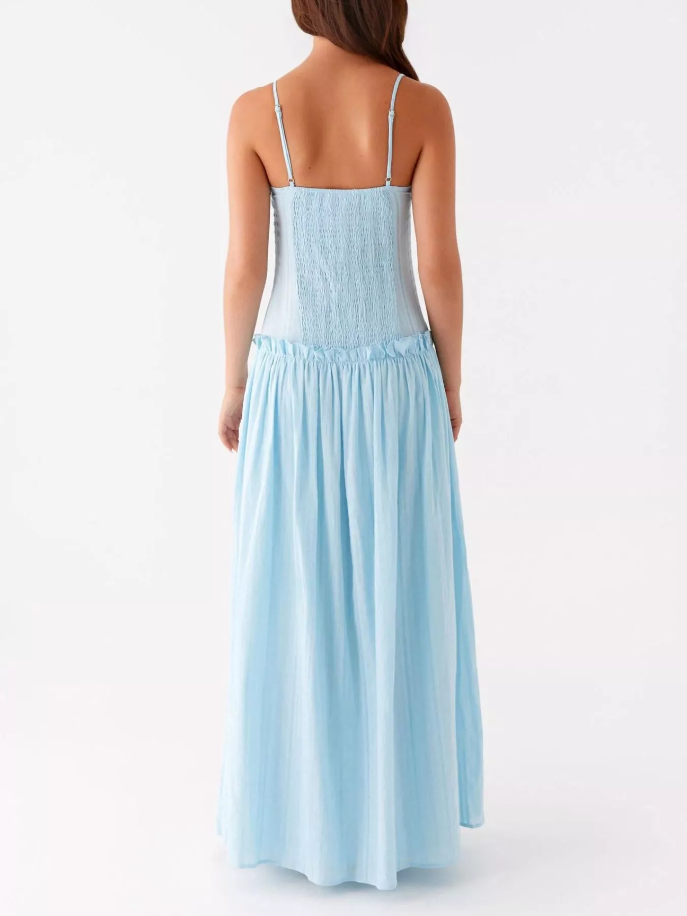 Ruched Spaghetti Strap Maxi Dress - Image 17