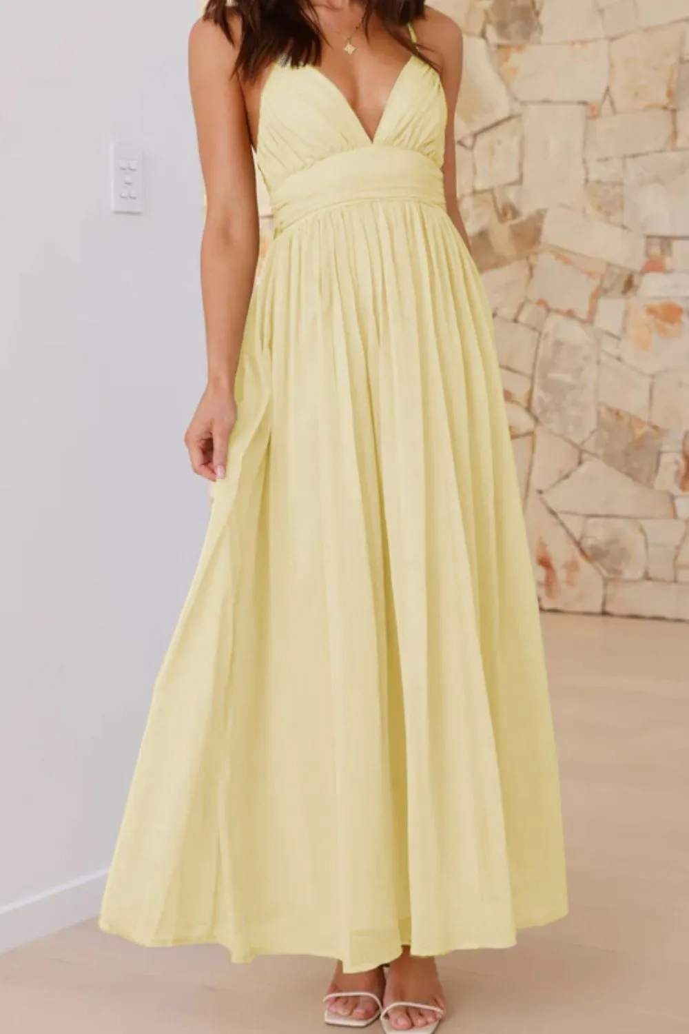 Ruched V-Neck Cami Dress - Image 12