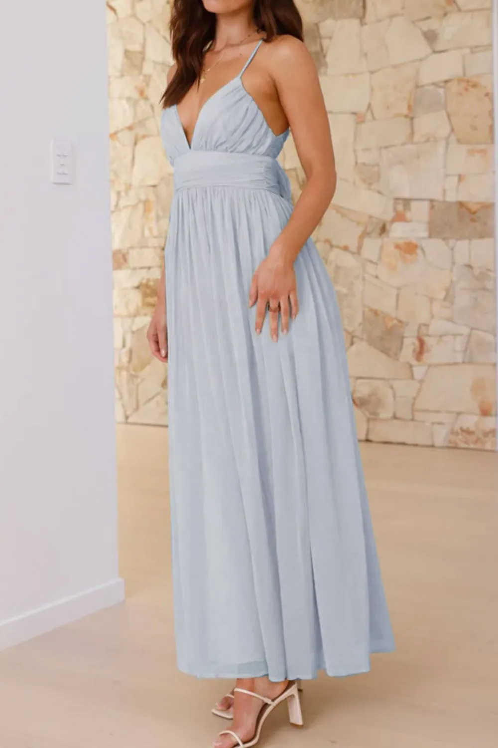 Ruched V-Neck Cami Dress - Image 9