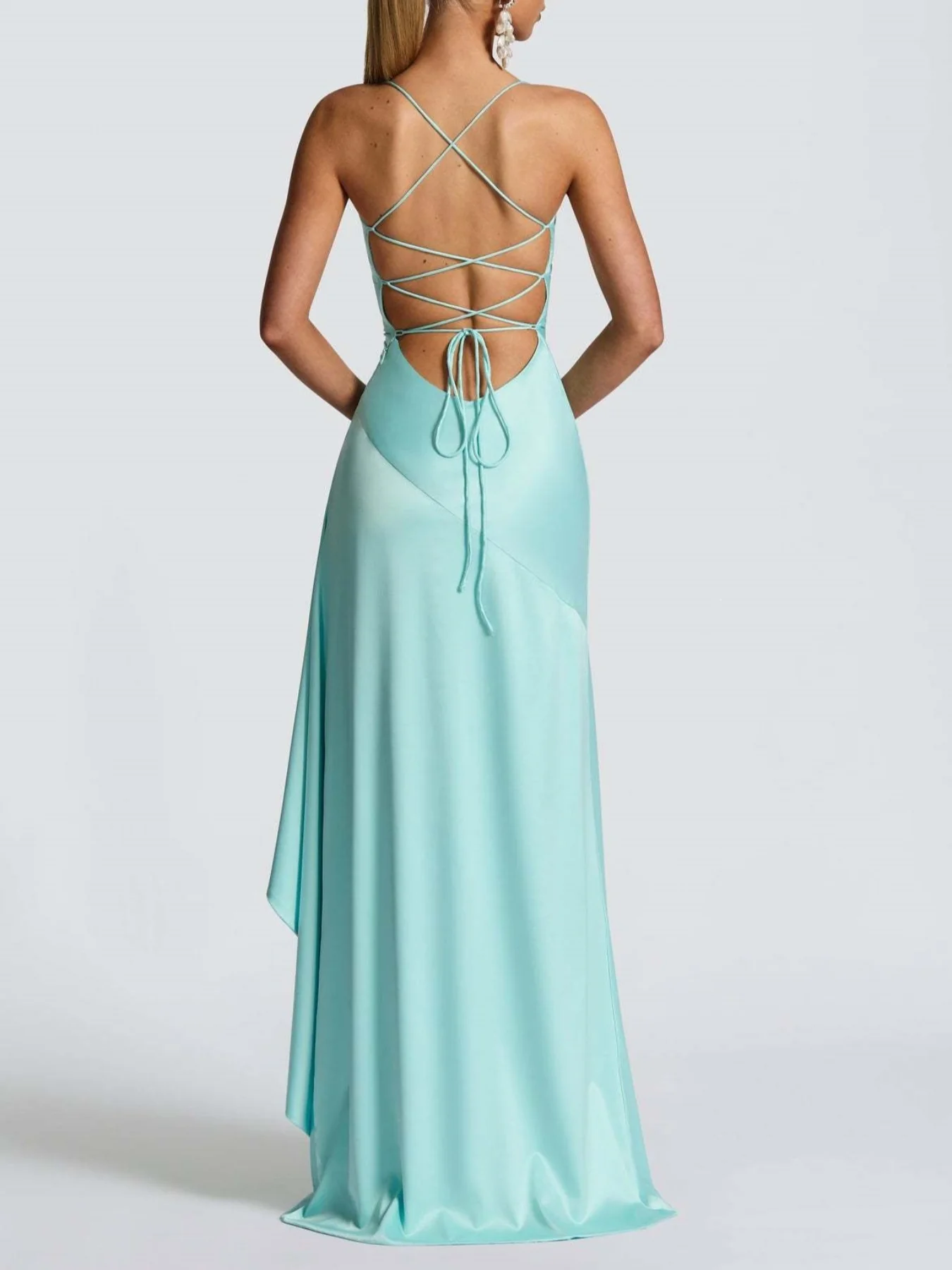 Ruffle High-Slit Maxi Dress - Image 33