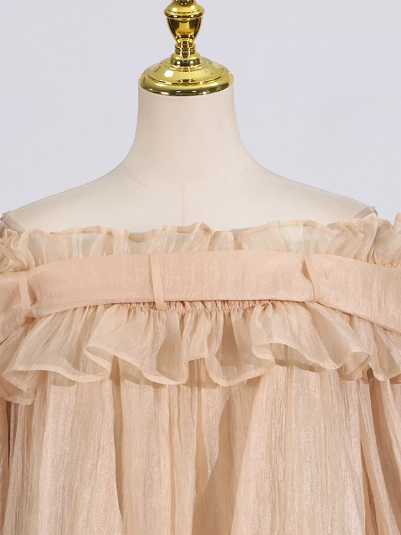 Ruffle Off-Shoulder Flounce Sleeve Blouse - Image 9