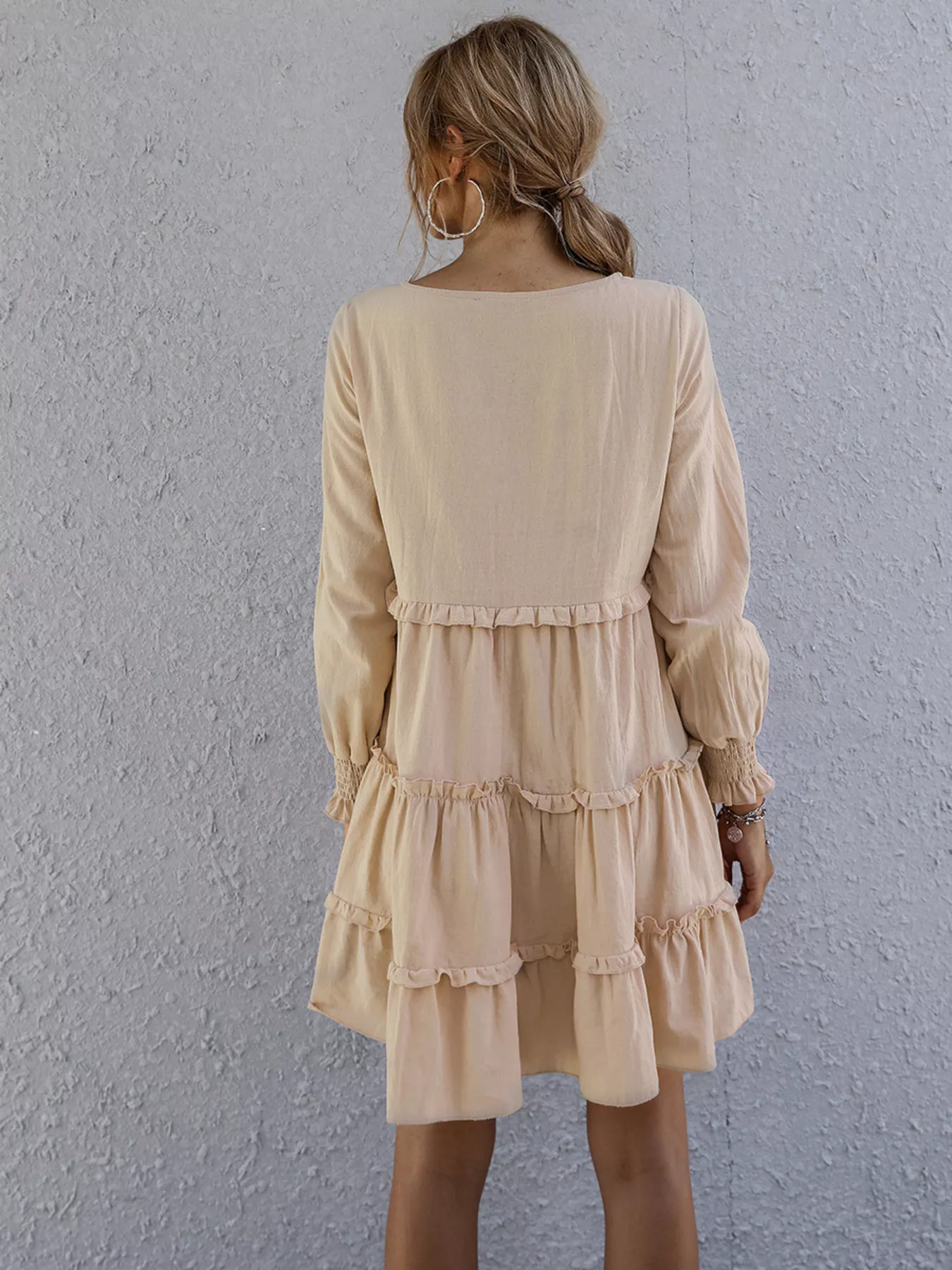 Ruffle Tiered Long Sleeve Mini Dress - Image 6