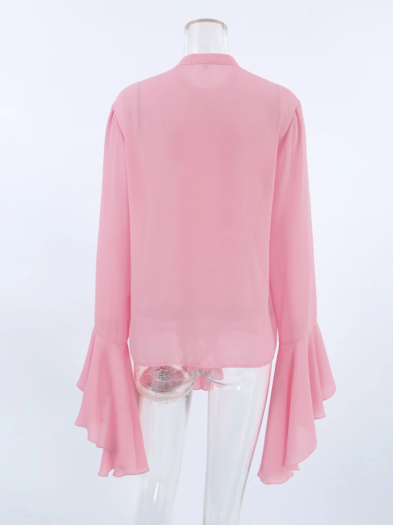 Ruffle Trim Flounce Sleeve Blouse - Image 11