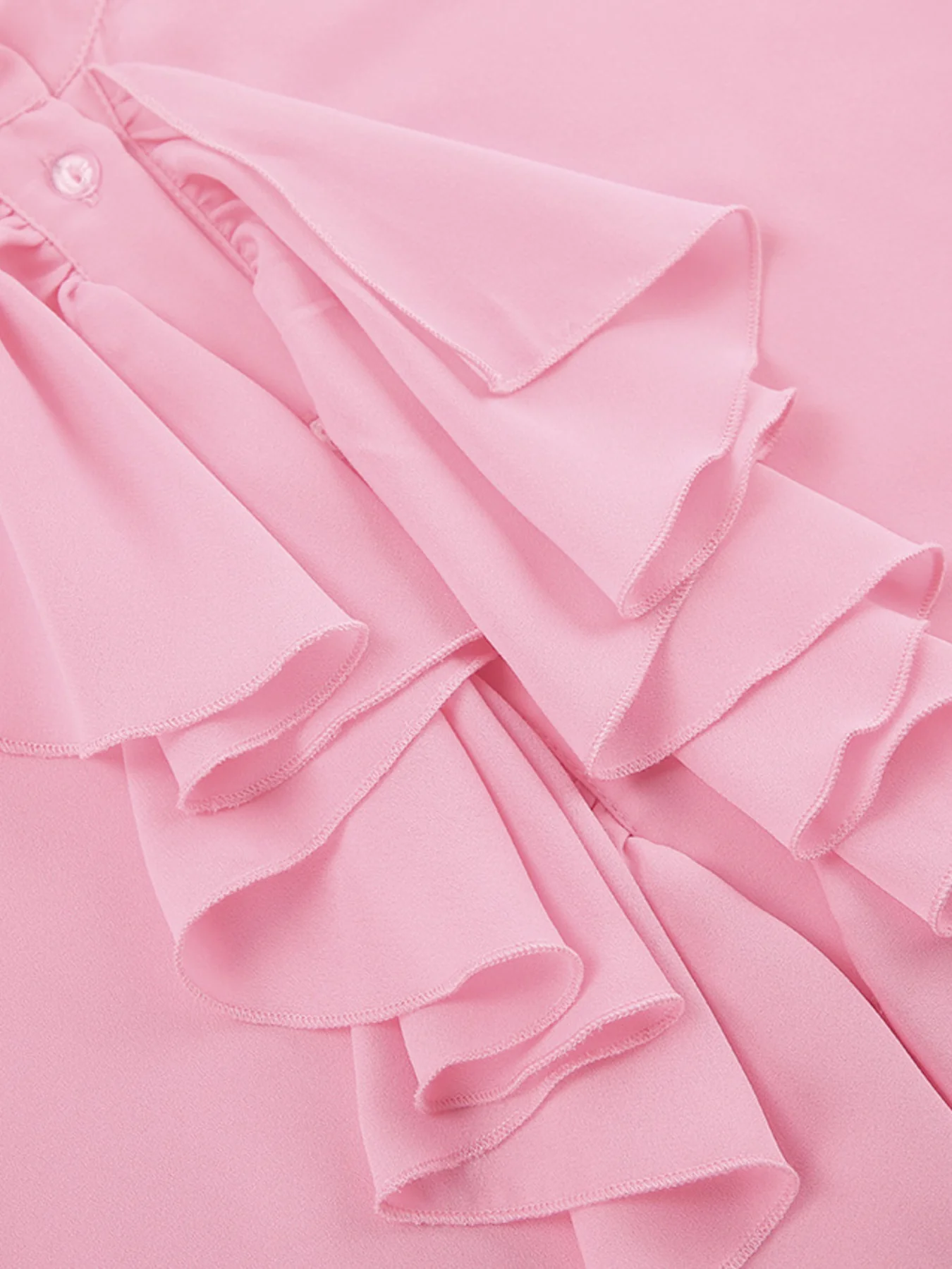 Ruffle Trim Flounce Sleeve Blouse - Image 13