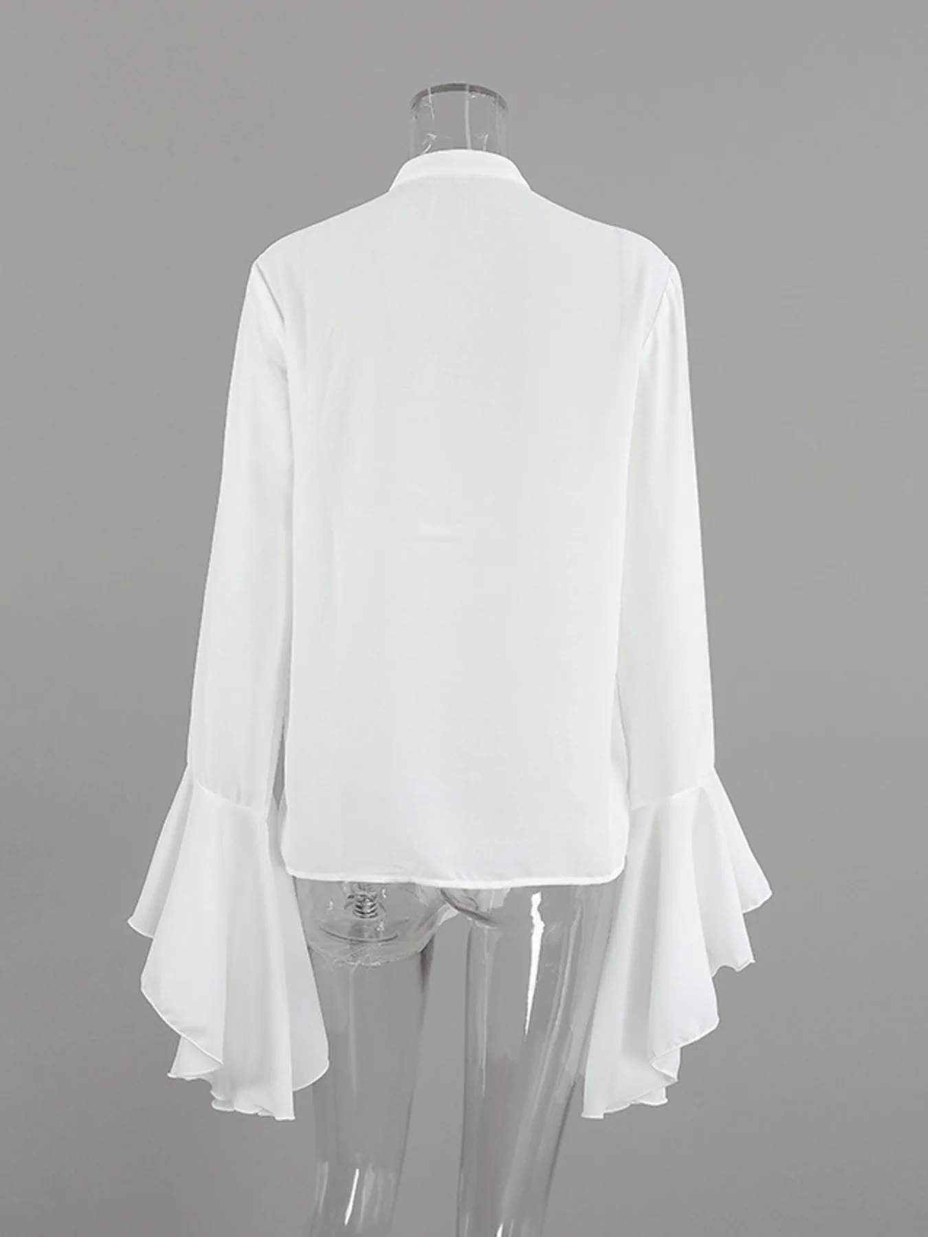 Ruffle Trim Flounce Sleeve Blouse - Image 5
