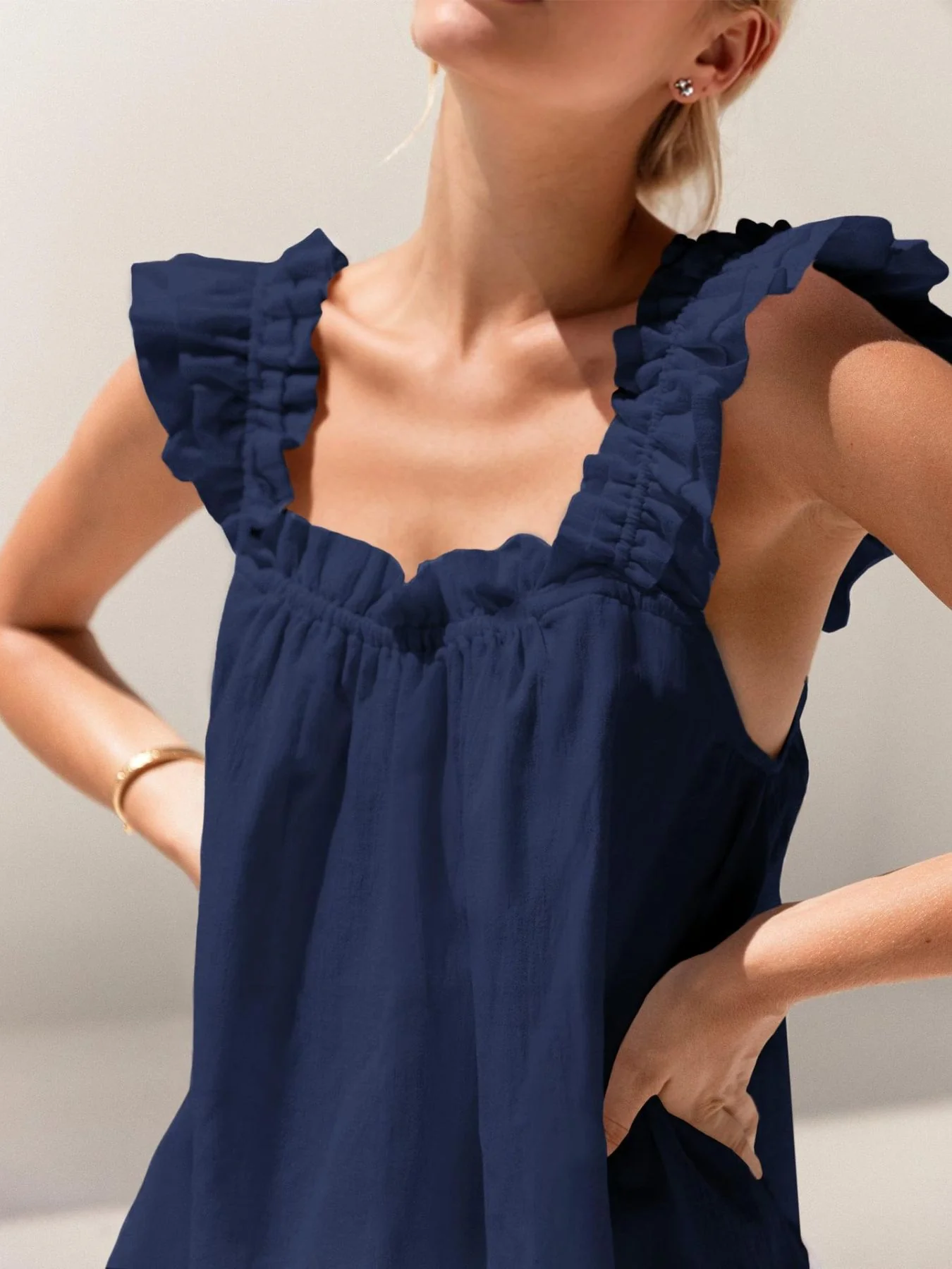 Ruffle Trim Top and Shorts Set - Image 14