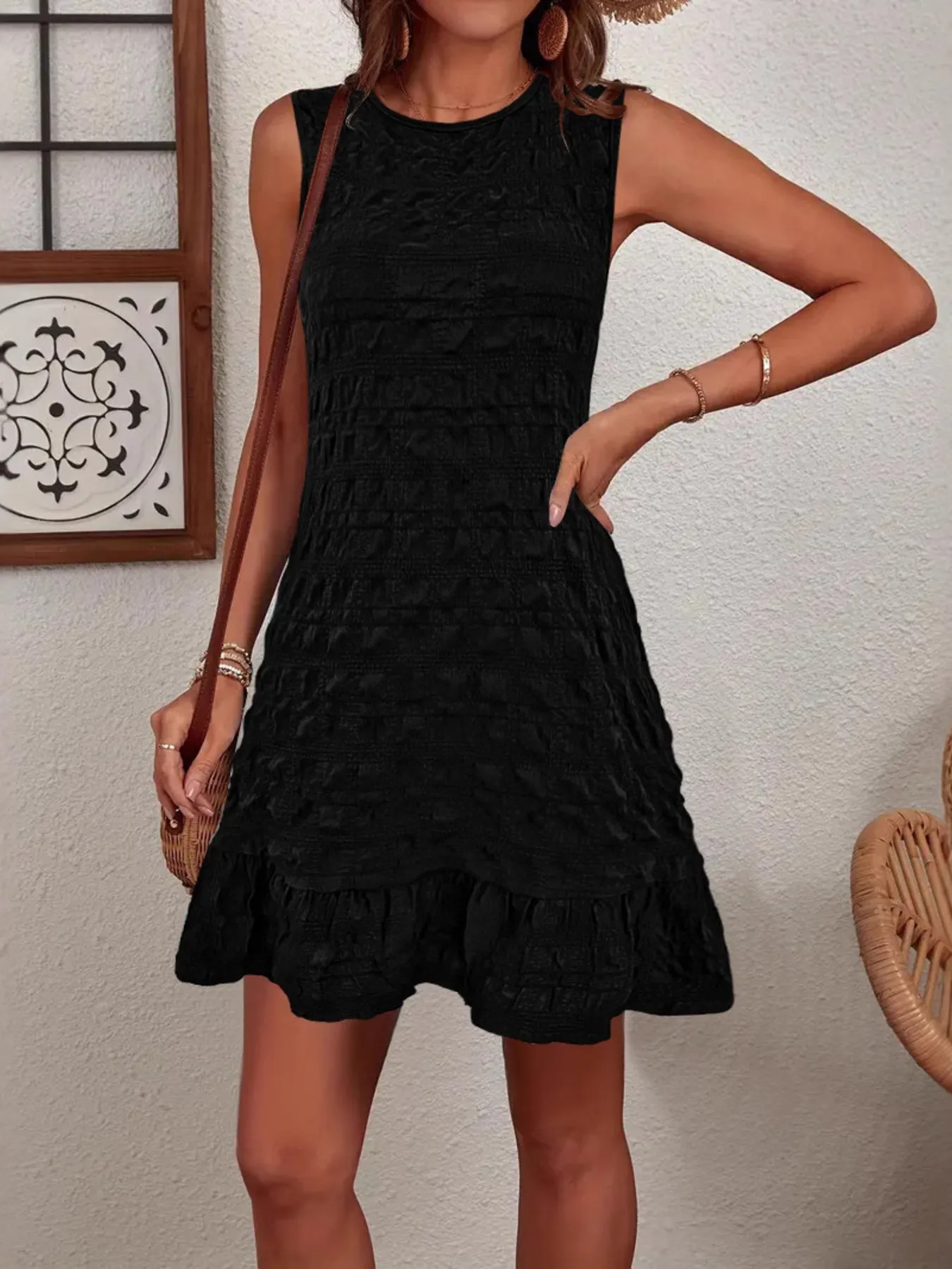Ruffled Hem Sleeveless Mini Dress - Image 6