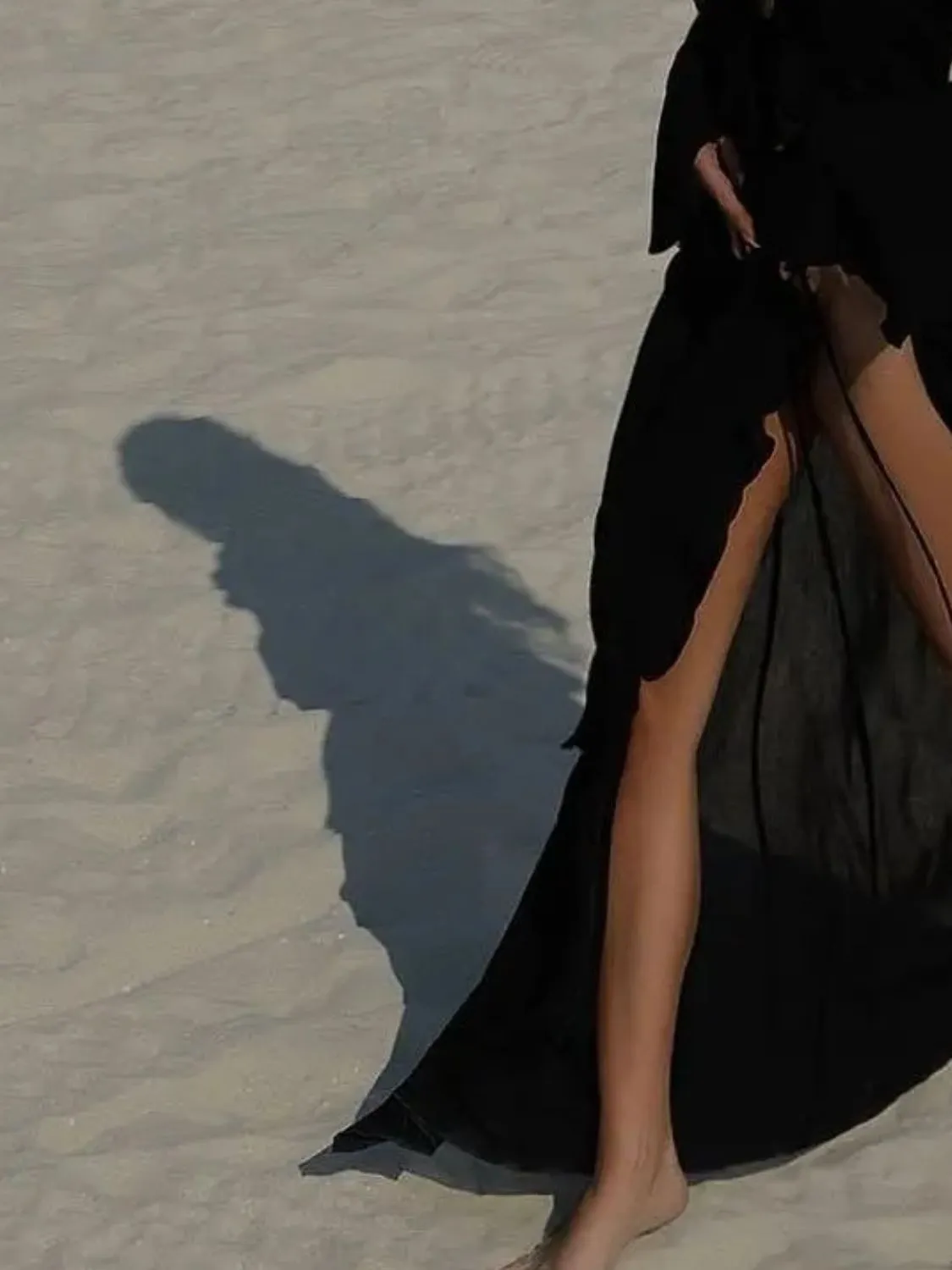 Ruffled Long Sleeve Cover-Up Dress - Image 9