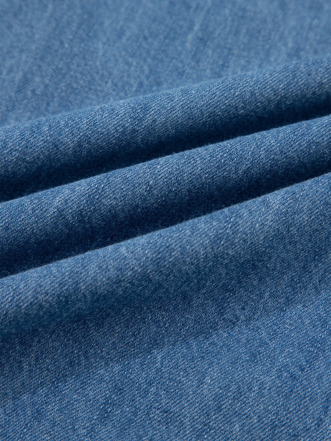 Ruffled Short Sleeve Denim Shirt - Image 7