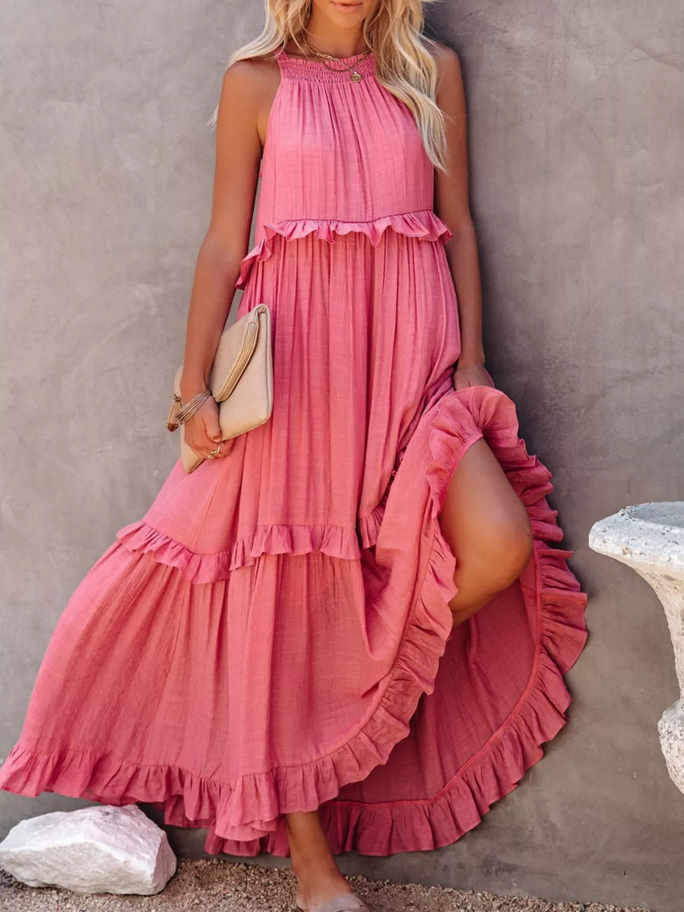 Ruffled Tiered Sleeveless Maxi Dress - Image 2