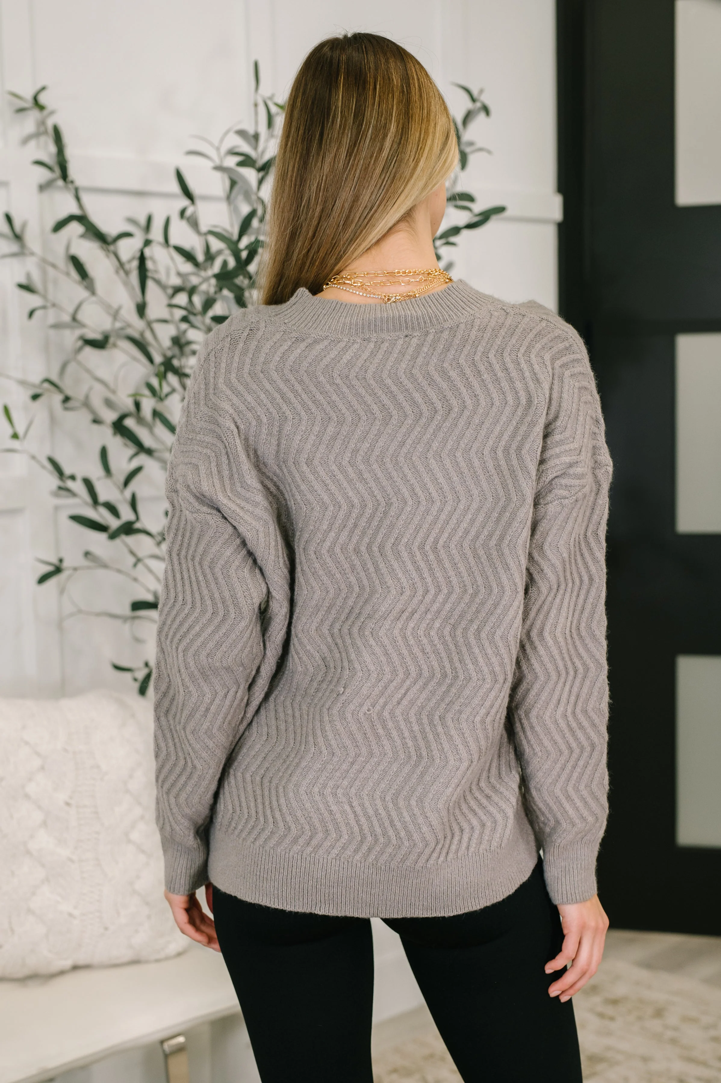Rush of Joy Textured Long Sleeve Top - Image 5