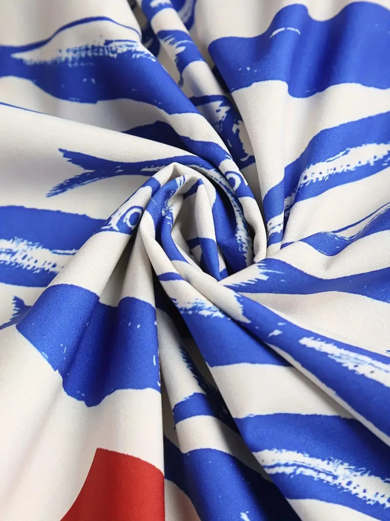 Sardine Print Spaghetti Strap Midi Dress - Image 6