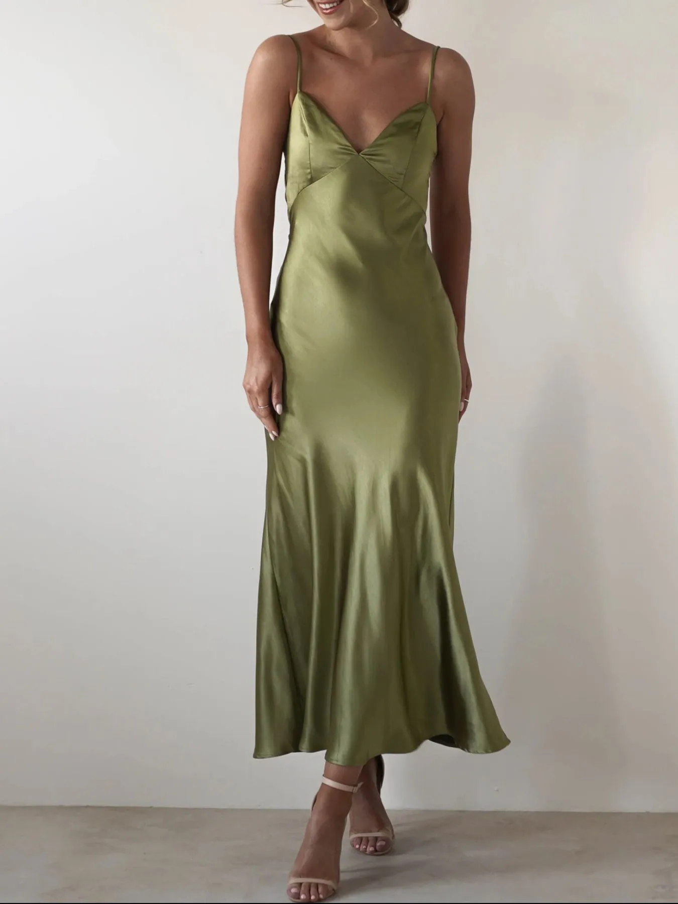 Satin Backless Cami Dress - Image 6