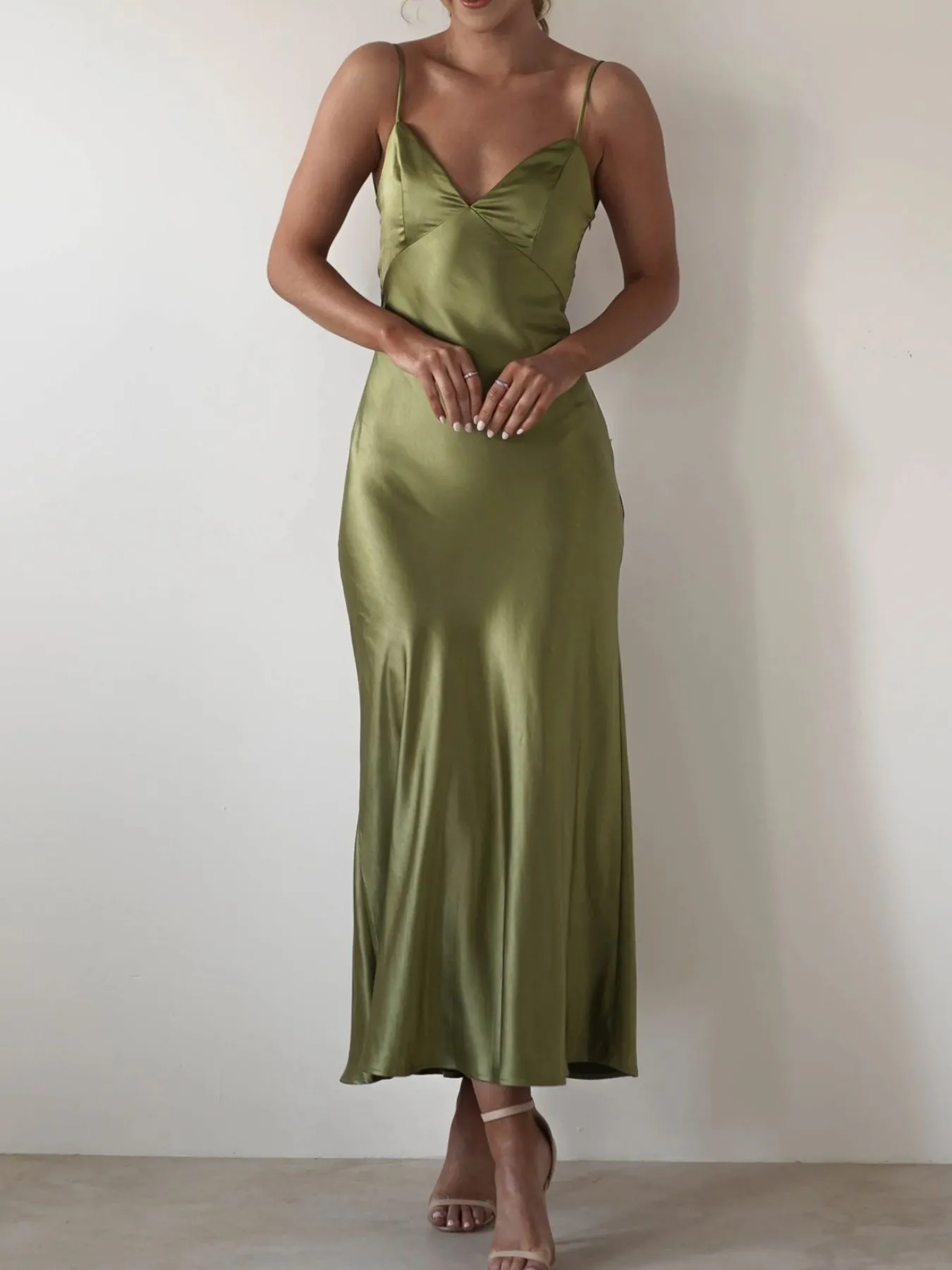 Satin Backless Cami Dress - Image 9