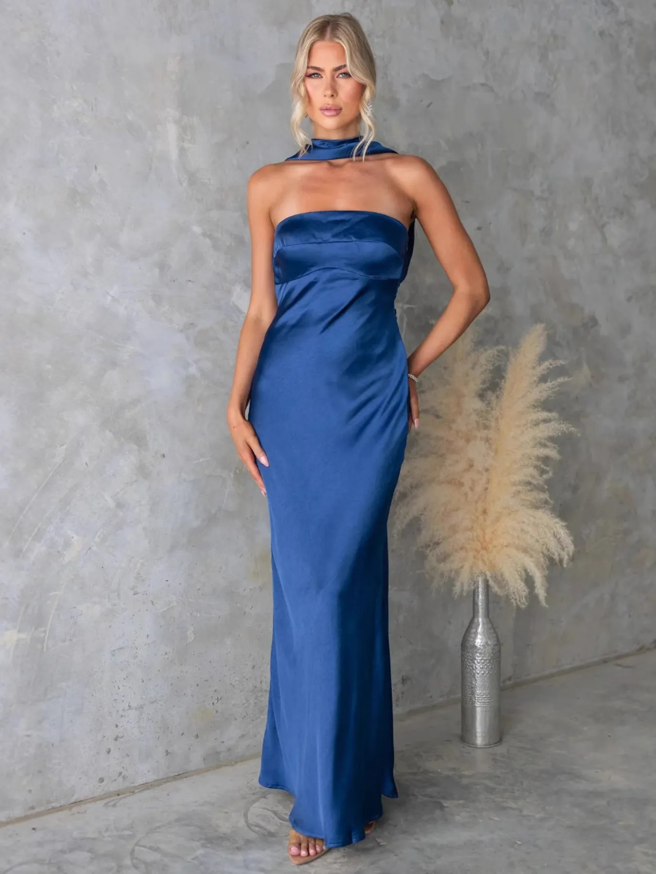 Satin Tube Maxi Dress - Image 12