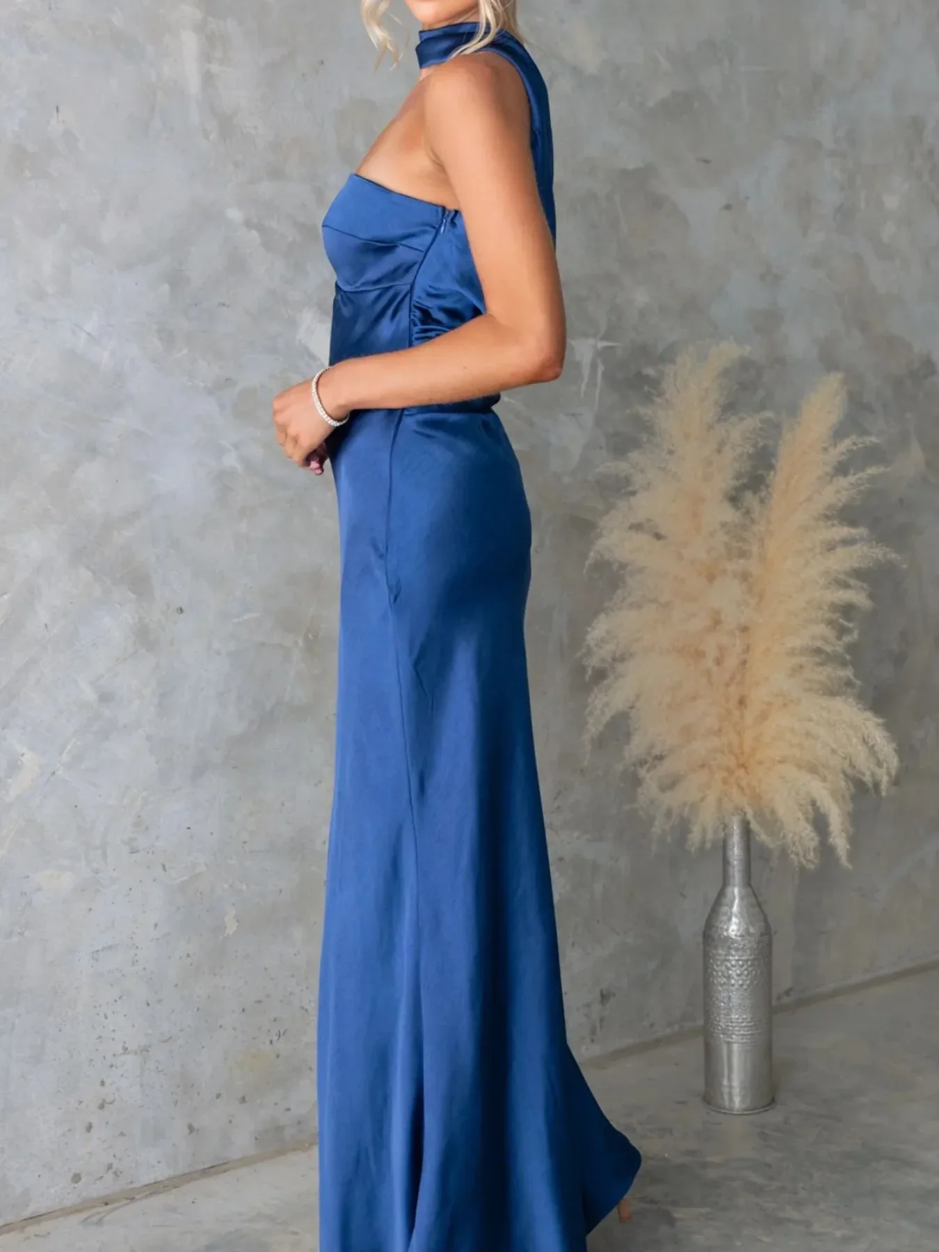 Satin Tube Maxi Dress - Image 4