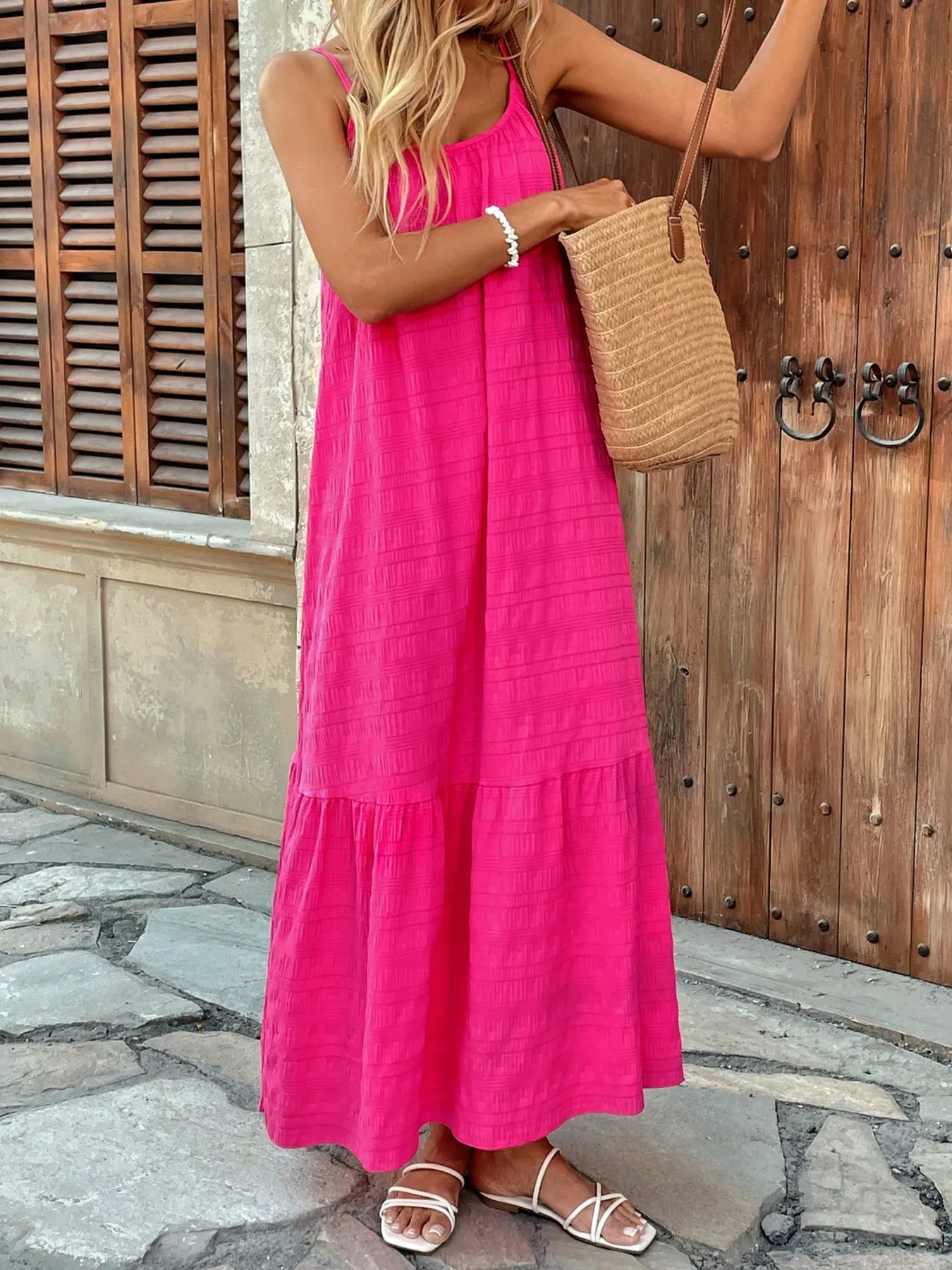 Scoop Neck Cami Maxi Dress - Image 4
